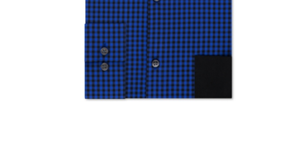 Calvin Klein Men's Extra Stretch Temperature Regulating Check Blue Size 15x32-33