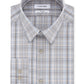 Calvin Klein Men's Slim-Fit Stretch Performance Plaid Dress Shirt Gray Size 17-32-33-XL