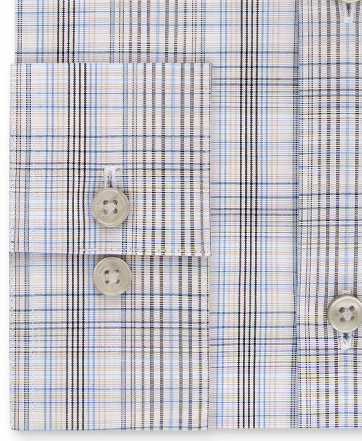 Calvin Klein Men's Slim-Fit Stretch Performance Plaid Dress Shirt Gray Size 17-32-33-XL