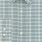 Calvin Klein Men's Steel Classic Fit Non-Iron Performance Stretch Green Check Dress Shirt Green Size 15.5x32-33