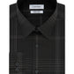 Calvin Klein Men's Infinite Color Slim-Fit Non-Iron Stretch Check Dress Shirt Black Size 17x32-33