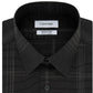 Calvin Klein Men's Infinite Color Slim-Fit Non-Iron Stretch Check Dress Shirt Gray Size 14.5x32-33
