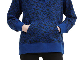 Levi's Women's Animal Print Logo Hoodie Blue Size Large