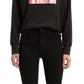 Levi's Women's Metallic Logo-Print Hoodie Black Size Large