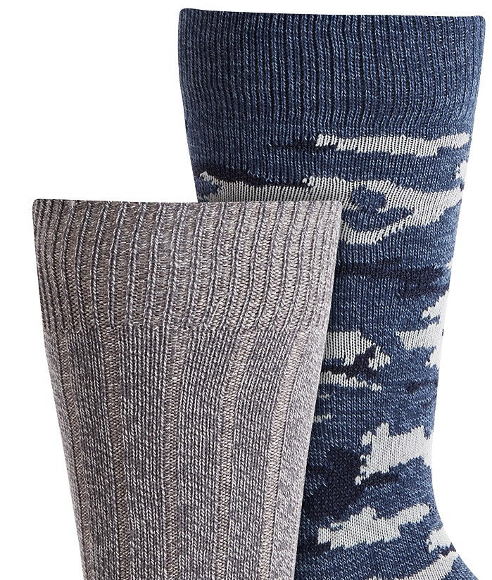 Gold Toe Men's 2-Pk. Camo Socks Blue Size Regular