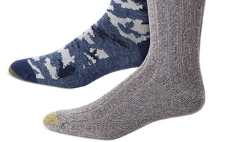 Gold Toe Men's 2-Pk. Camo Socks Blue Size Regular