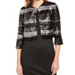 R & M Richards Women's Sequined Bolero Jacket Charcoal Size Extra Large