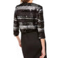 R & M Richards Women's Sequined Bolero Jacket Charcoal Size Extra Large