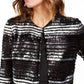 R & M Richards Women's Sequined Bolero Jacket Charcoal Size Extra Large