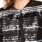 R & M Richards Women's Sequined Bolero Jacket Charcoal Size Medium