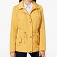 Charter Club Women's Water-Resistant Hooded Anorak Jacket Yellow Size 0X