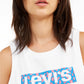 Levi's Women's Logo Cropped Tank Top White Size Small
