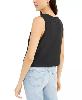 Levi's Women's Graphic Crop Tank Black Size XX-Large