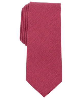 Bar III Men's Beach Solid Skinny Tie Red Size Regular