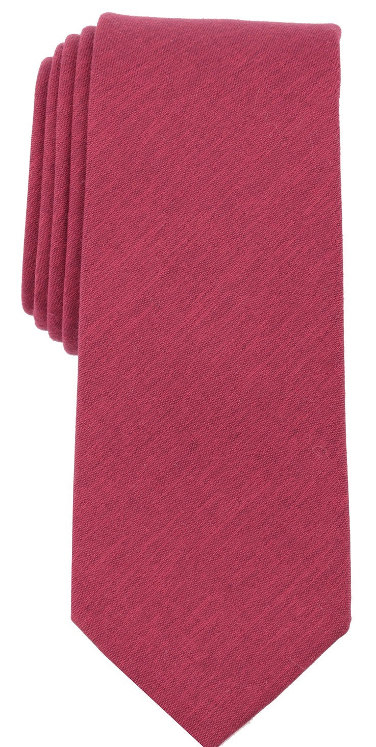 Bar III Men's Beach Solid Skinny Tie Red Size Regular