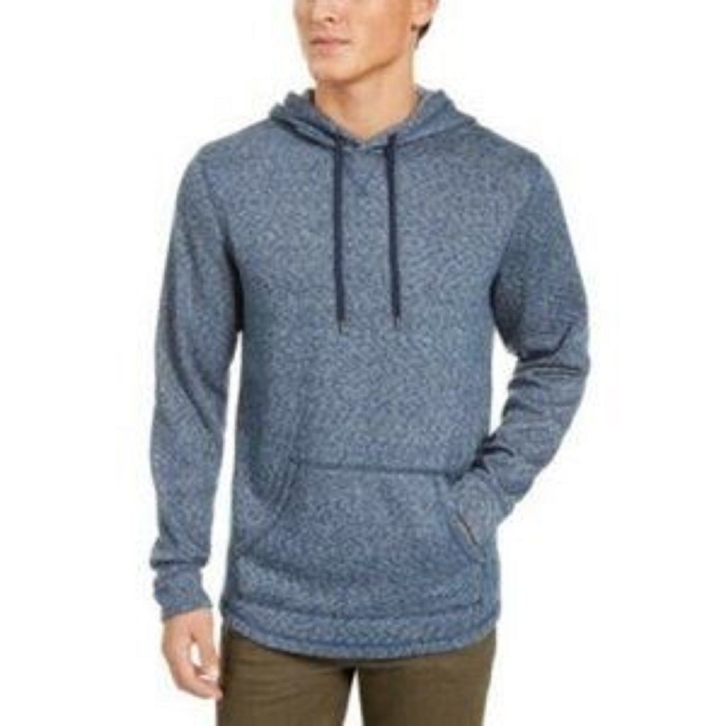 Levi's Men's Cash Textured Fleece Hoodie Blue Size Extra Large