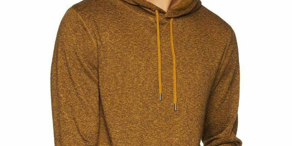 Levi's Men's Cash Textured Fleece Hoodie Gold Size Medium