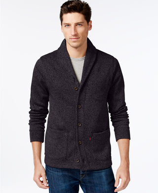 Levi's Men's Rand Shawl-Collar Cardigan Black Size Large