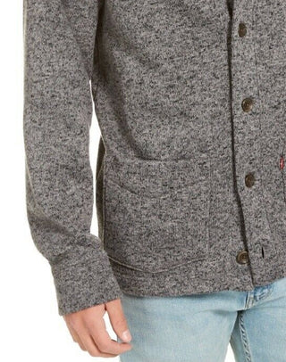 Levi's Men's Sweater Knit Fleece Cardigan Charcoal Size Extra Large