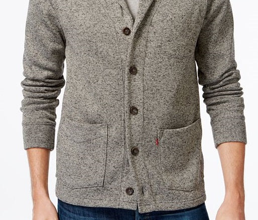 Levi's Men's Rand Shawl-Collar Cardigan Green Size Medium