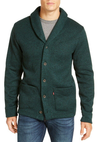 Levi's Men's Rand Shawl-Collar Cardigan Green Size Small