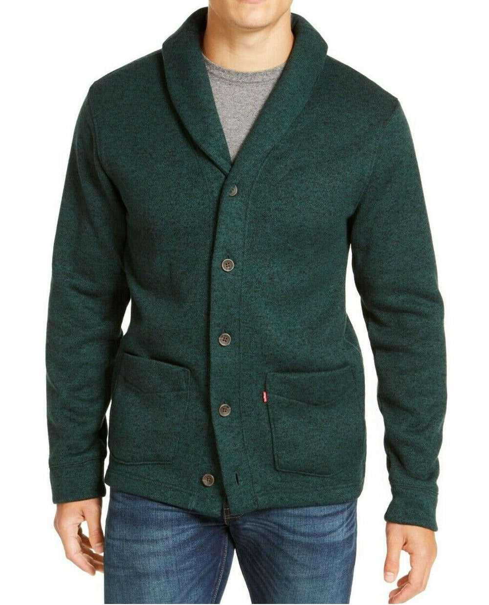Levi's Men's Rand Shawl-Collar Cardigan Green Size 2 Extra Large