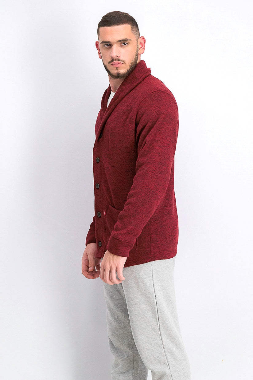 Levi's Men's Rand Shawl-Collar Cardigan Red Size Large