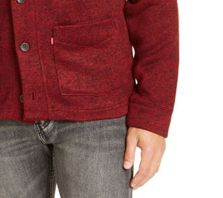 Levi's Men's Rand Shawl-Collar Cardigan Red Size Medium