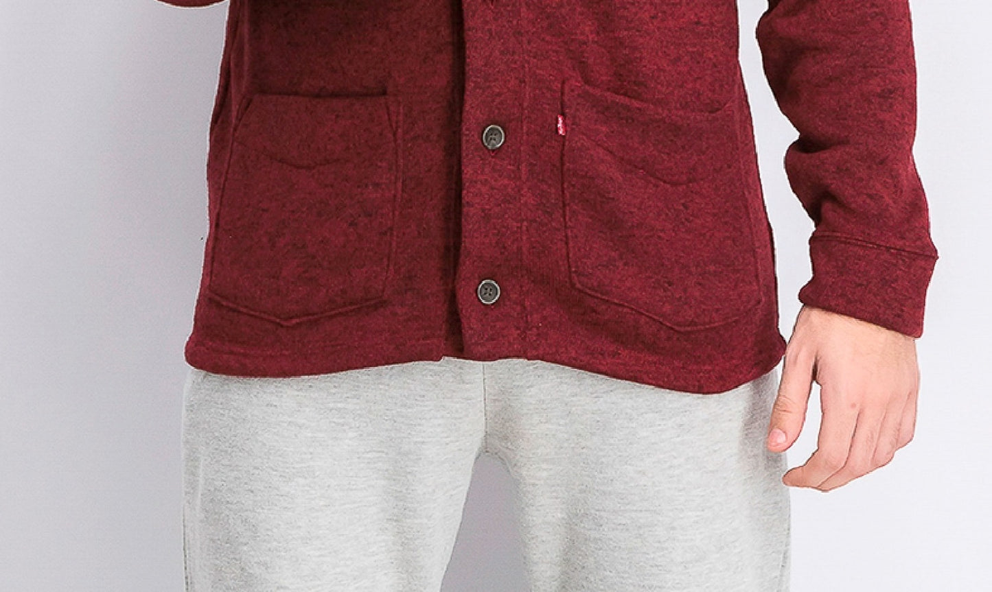 Levi's Men's Rand Shawl-Collar Cardigan Red Size Small