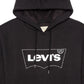 Levi's Men's Burndlen Fleece Logo Hoodie Black Size 2 Extra Large