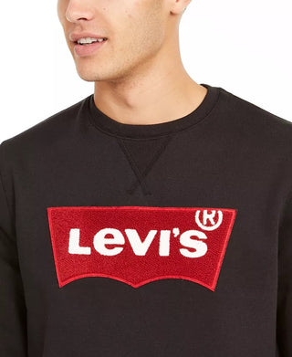 Levi's Men's Logo Graphic Crewneck Sweatshirt Black Size X-Large