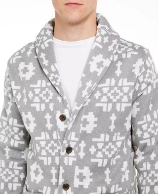 Levi's Men's Patterned Shawl Collar Sweater White Size Large