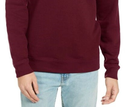 Levi's Men's Bailey Logo Crew Neck Sweatshirt Dark Red Size Medium