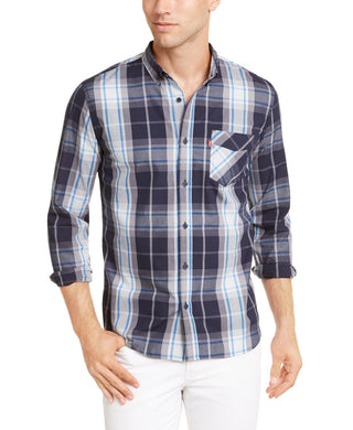 Levi's Men's Osaka Woven Plaid Shirt Blue Size X-Large