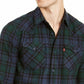 Levi's Men's Plaid Flannel Shirt Blue Size Extra Large