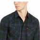 Levi's Men's Plaid Collared Work Dress Green Size Large