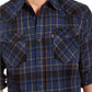 Levi's Men's Curran Regular-Fit Plaid Shirt Blue Size Large