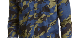 Levi's Men's Newski Camouflage Shirt Dark Green Size Medium