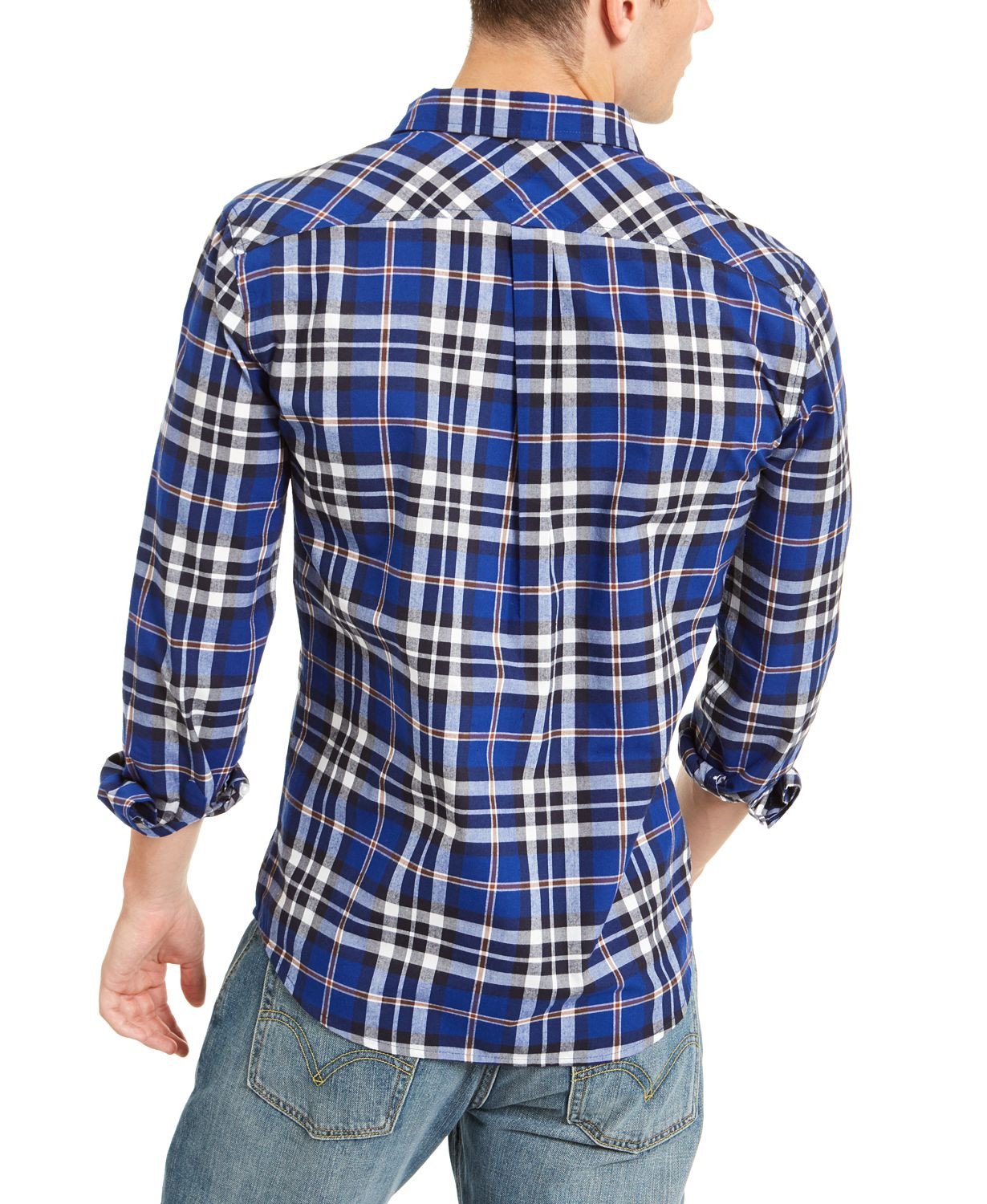 Levi's Men's Plaid Button-down Shirt Sodalite Blue Size Small