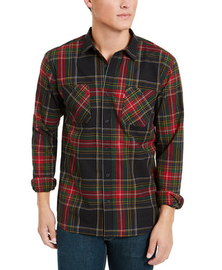 Levi's Men's Malden Plaid Shirt Black Size Large