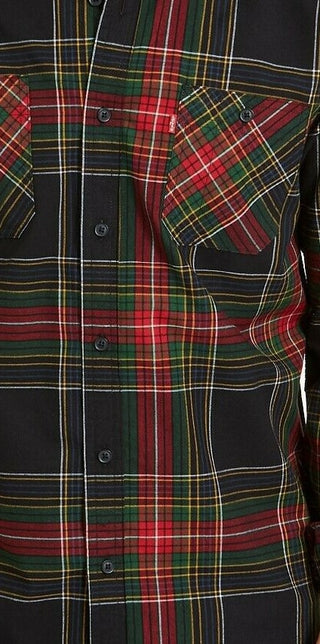 Levi's Men's Malden Plaid Shirt Red Size Small