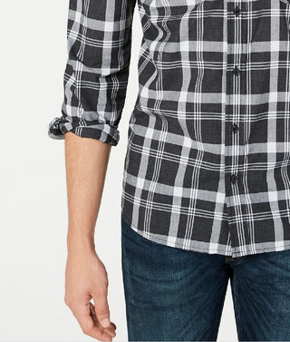 Levi's Men's Reese Plaid Shirt Black Size Large