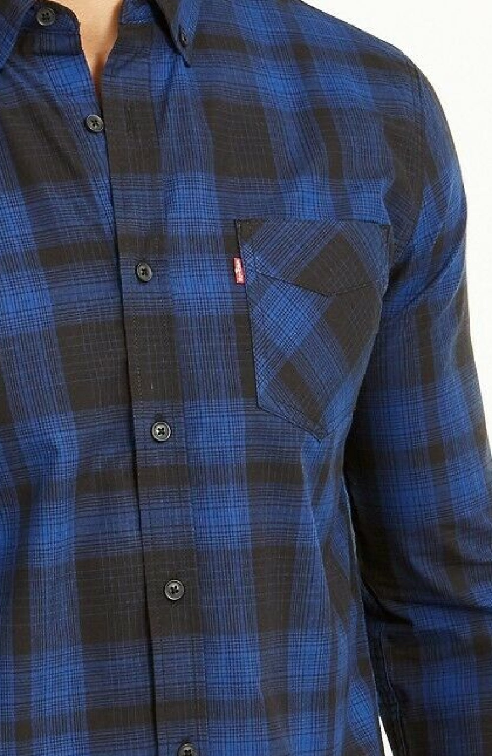 Levi's Men's Chama Plaid Shirt Gray Size XX Large