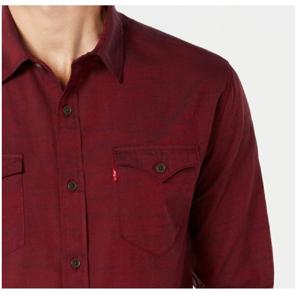 Levi's Men's Darrow Denim Shirt Wine Size X-Large