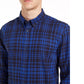 Levi' Men's Alban Plaid Flannel Shirt Blue Size Medium