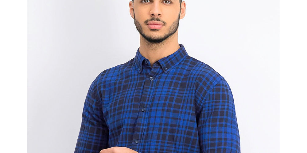 Levi's Men's Alban Plaid Flannel Shirt Blue Size Small