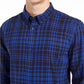 Levi's Men's Alban Plaid Flannel Shirt Navy Size Large