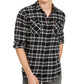 Levi's Men's Stoney Regular Fit Plaid Flannel Shirt Grey Size Large