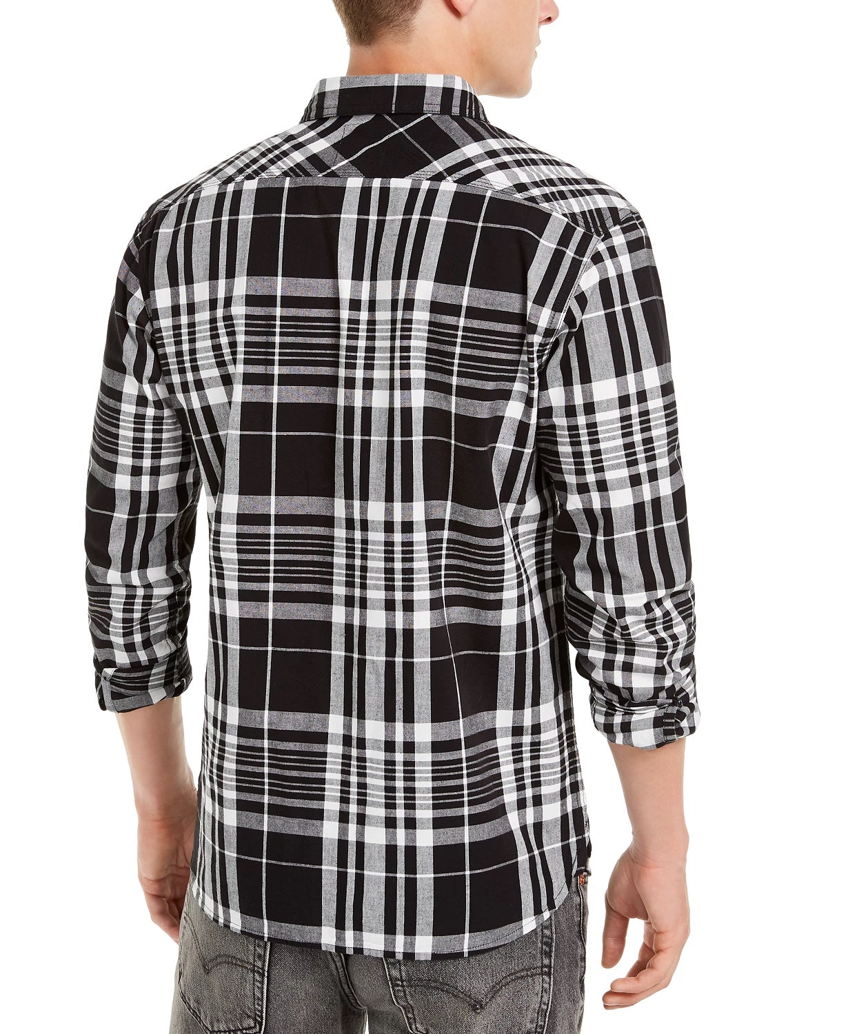 Levi's Men's Noble Plaid Shirt Gray Size X-Large