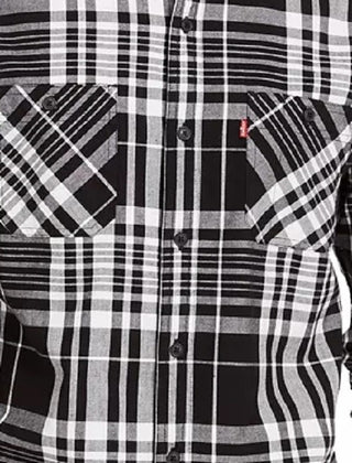 Levi's Men's Noble Plaid Shirt Gray Size X-Large